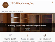 Tablet Screenshot of janddwoodworks.com